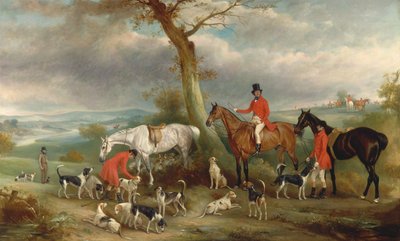 Thomas Wilkinson, M.F.H., mit den Hurworth Foxhounds von John E. Ferneley